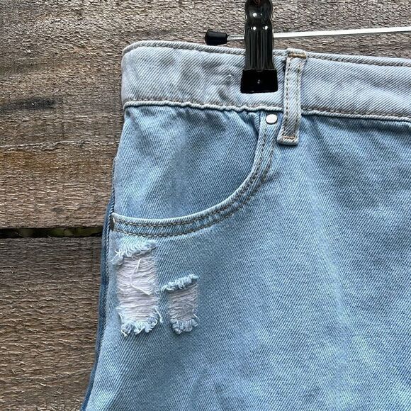 Wonder Nation Girls Raw Hem Distressed Patchwork Denim Skirt Size XL NWT - Picture 2 of 8